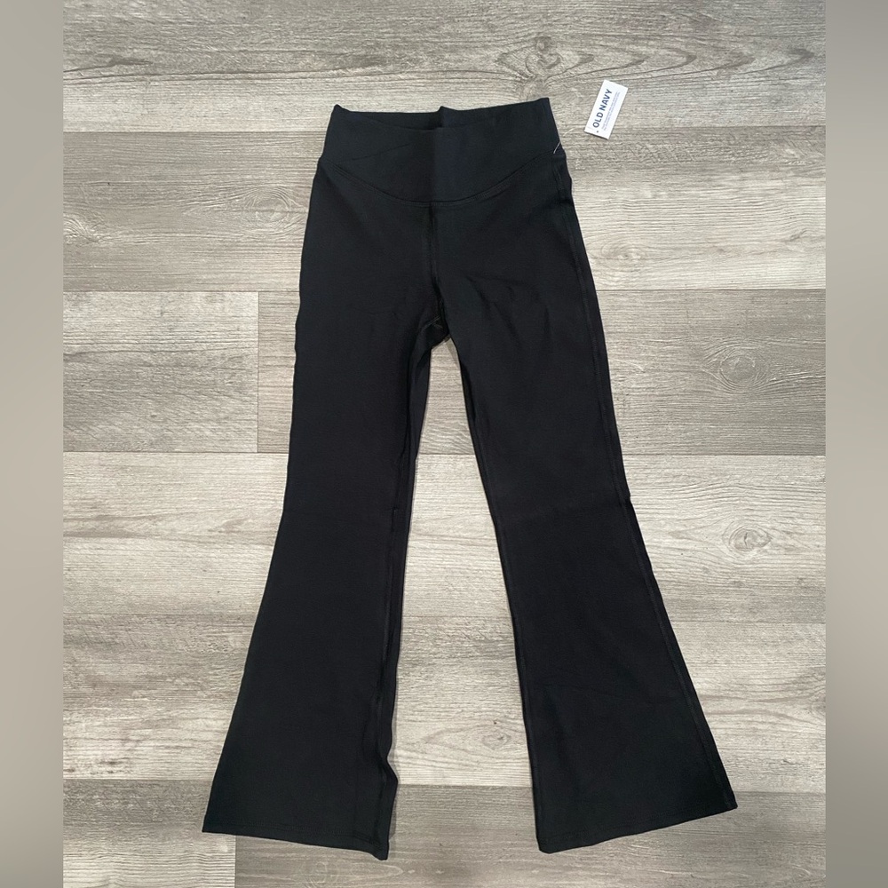Kids Black Flared Active Leggings